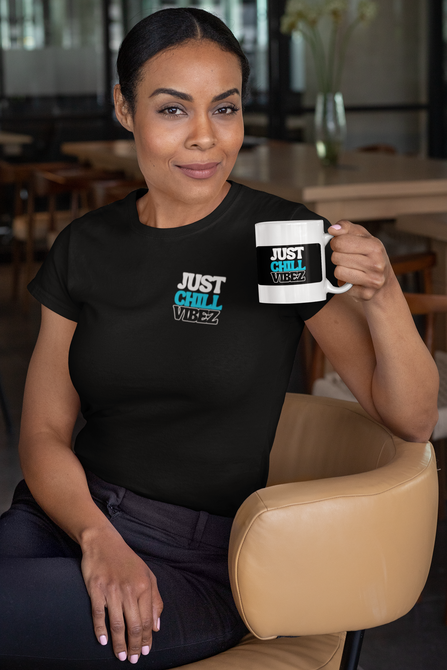 JUST CHILL VIBEZ LOGO T-SHIRT